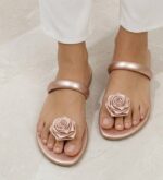 Rose Nude Pink Flower Flats For Her