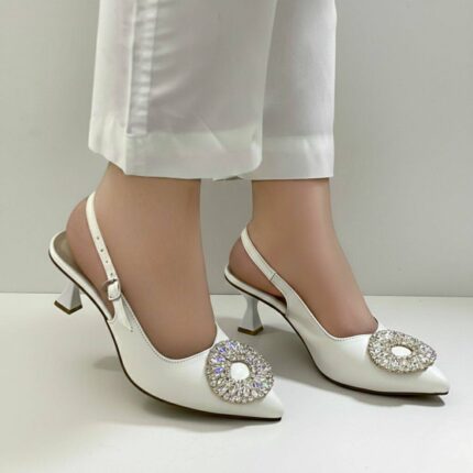 Ivory Slingback Heels For Her