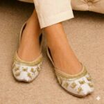 Off White Embroidered Khussa For her - 2132