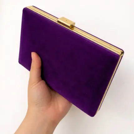 Purple Casual velvet Clutch For Her