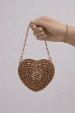Petal Heart Mini Clutch In Coppe