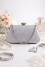 Silver Clutch For Her