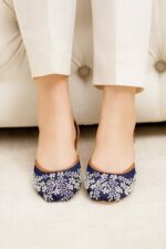 Starlight Blue Embellished Khussa