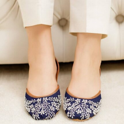 Starlight Blue Embellished Khussa
