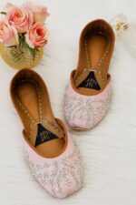 Starlight Light Pink Embellished Khussa