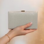 The Crocodile Grey Clutch For Her