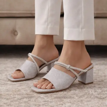 The Sparkle Silver Heels For Her-7285