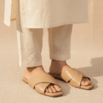 Latte Noir Beige Flats For Her