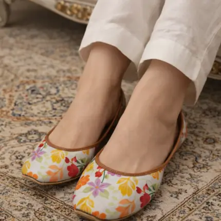 Flower Printed Khussa For Her
