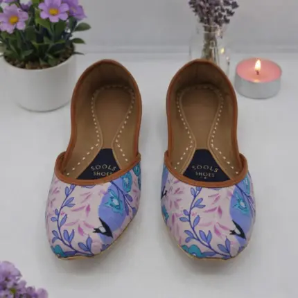 Lavender Bloom Printed Khussa For Her