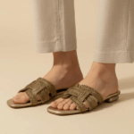 Noir Golden Flats For Her