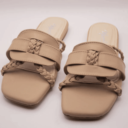 Sukoon Slides Beige Flats For Her