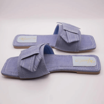Denim Cloud Sky Blue Flats For Her