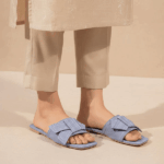 Denim Cloud Sky Blue Flats For Her