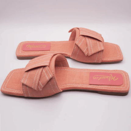 Denim Cloud Orange Flats For Her