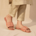 Denim Cloud Orange Flats For Her