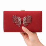 Maroon Bow Clutch For Her-CL-156