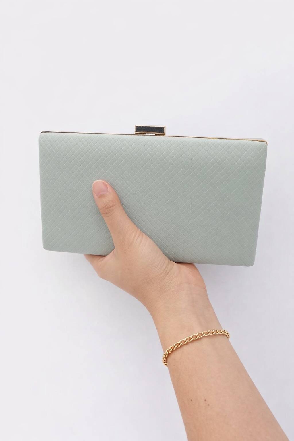 Plain Clutch For Her-Cl-101 Light Green Plain Clutch For Her-Cl-101 Light Green