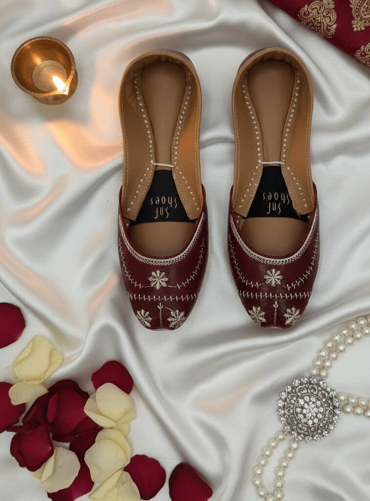 Sitara-e-Shaam Maroon Khussa For Her Sitara-e-Shaam Maroon Khussa For Her