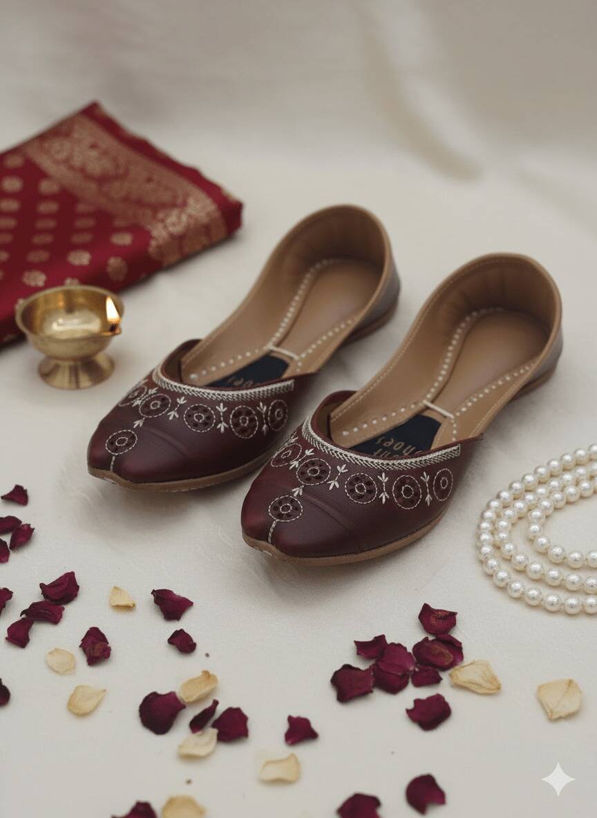 The Maroon Medallion Khussa For Her The Maroon Medallion Khussa For Her