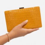 The Crocodile Yellow Clutch For her