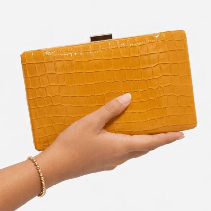 The Crocodile Yellow Clutch For her