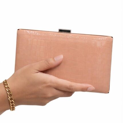 The Crocodile Light Pink Clutch For Her