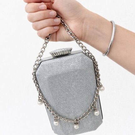 Silver Clutch For Her-Cl-131