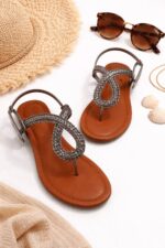 Gilded Infinity Sandal Grey For Her-