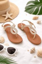Gilded Infinity Golden Sandal For Her