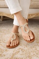 Gilded Infinity Golden Sandal For Her