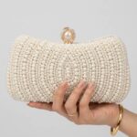 White Pearls Clutch For Her-CL-192