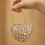 Everglow Heart Mini Clutch Golden