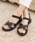 Black Softy Sandals For Her