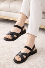 Black Softy Sandals For Her