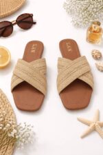 beige flats for her