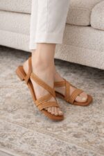 brown sandals flats for her
