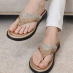 Golden Comfy Flats For Her