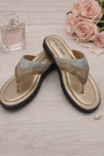 Golden Comfy Flats For Her