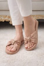 Peach Comfy Flats For Her