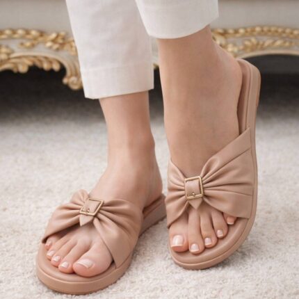 Peach Comfy Flats For Her