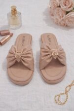 Peach Comfy Flats For Her