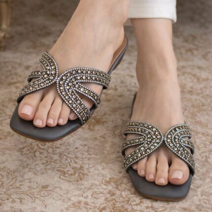 silver flats for her