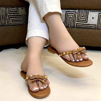 Mustrard Bow Flats For Her