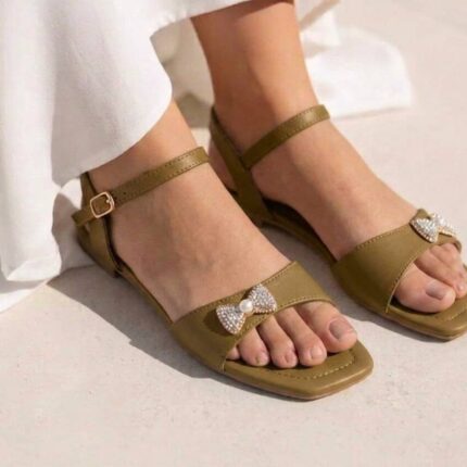 brown Sandal Flats For Her