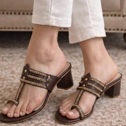 Espresso brown Kolapuri Heels For Her