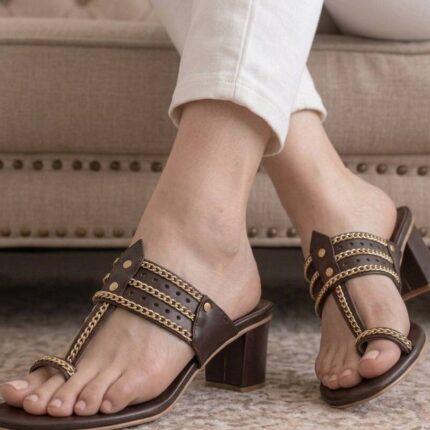 Espresso brown Kolapuri Heels For Her