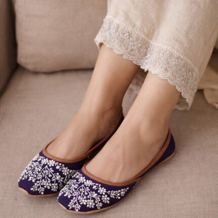 Starlight Purple Embellished Khussa AM-01