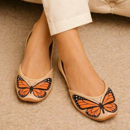 Butterfly Khussa Hand Painted For Her-2530