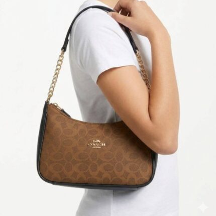 Shoulder Chain Bag In Brown